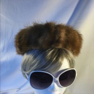 Chapeaux Louise Halo Fascinator Mink w/ Bow @ Back